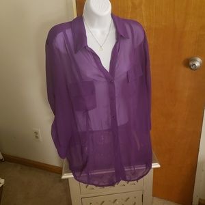 F2F 1X Purple Top Hi-Low Checkout the Back!